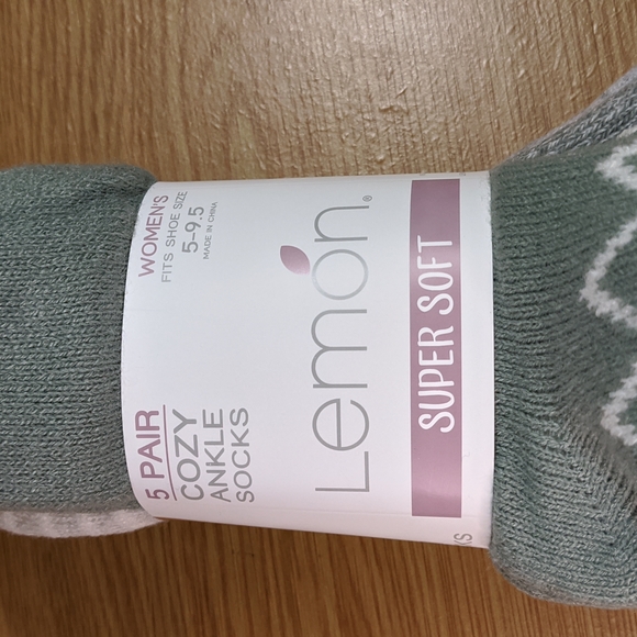 Lemon Ladies' Ankle Cozy Sock 5-pair - green - Picture 4 of 5